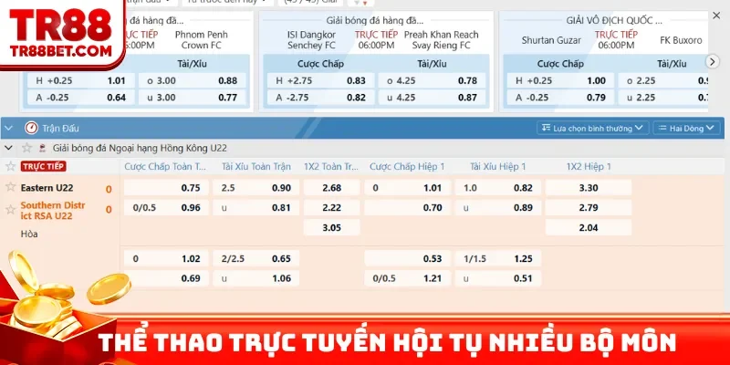 Thể thao trực tuyến hội tụ nhiều bộ môn 